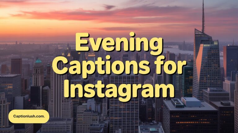Evening Captions For Instagram