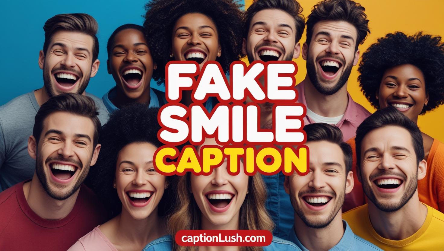 Fake Smile Caption