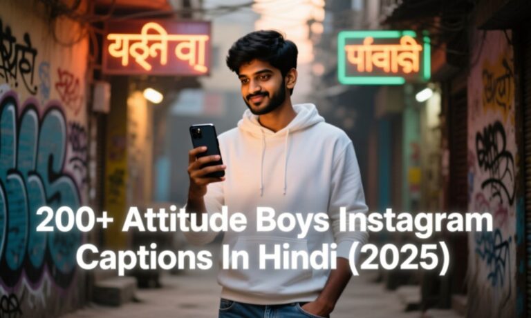200+ Attitude Boys Instagram Captions In Hindi (2025)