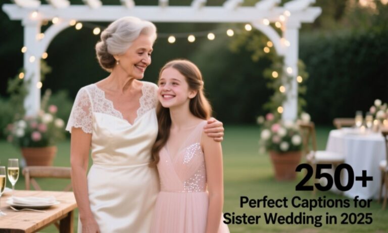 250+ Perfect captions for sister wedding in 2025