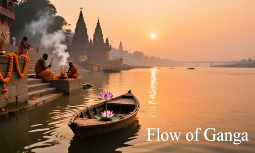 Flow of Ganga Captions