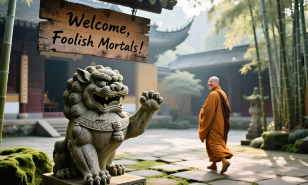 Humorous and Light-Hearted Temple Captions