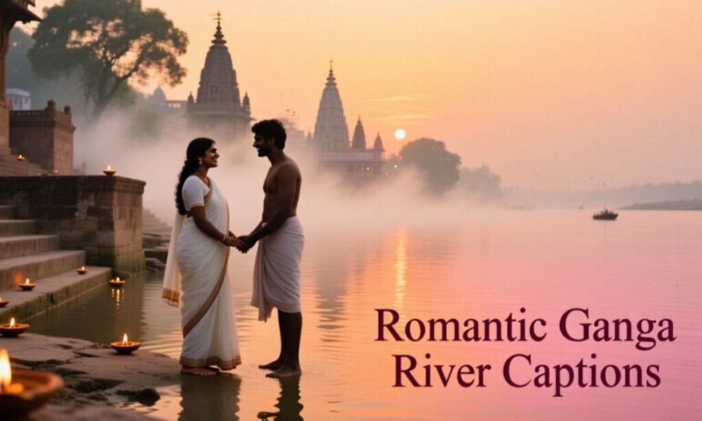 Romantic Ganga River Captions