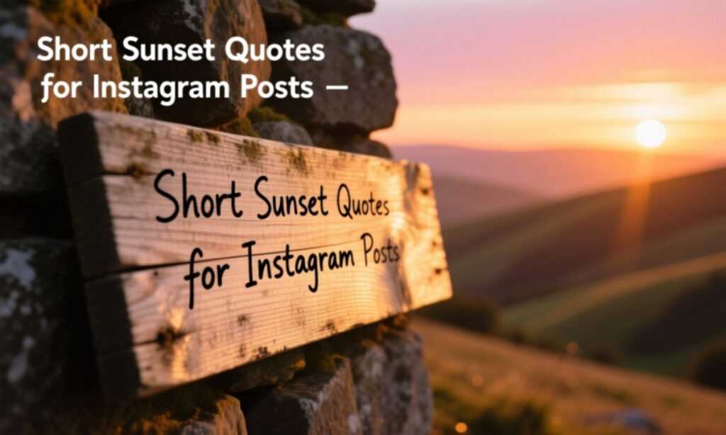 Short Sunset Quotes for Instagram Posts